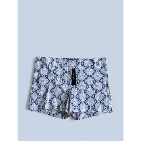 LAUREN GOLD Ikat Blue White Shorts Size 6 NEW NWT - Picture 4 of 7